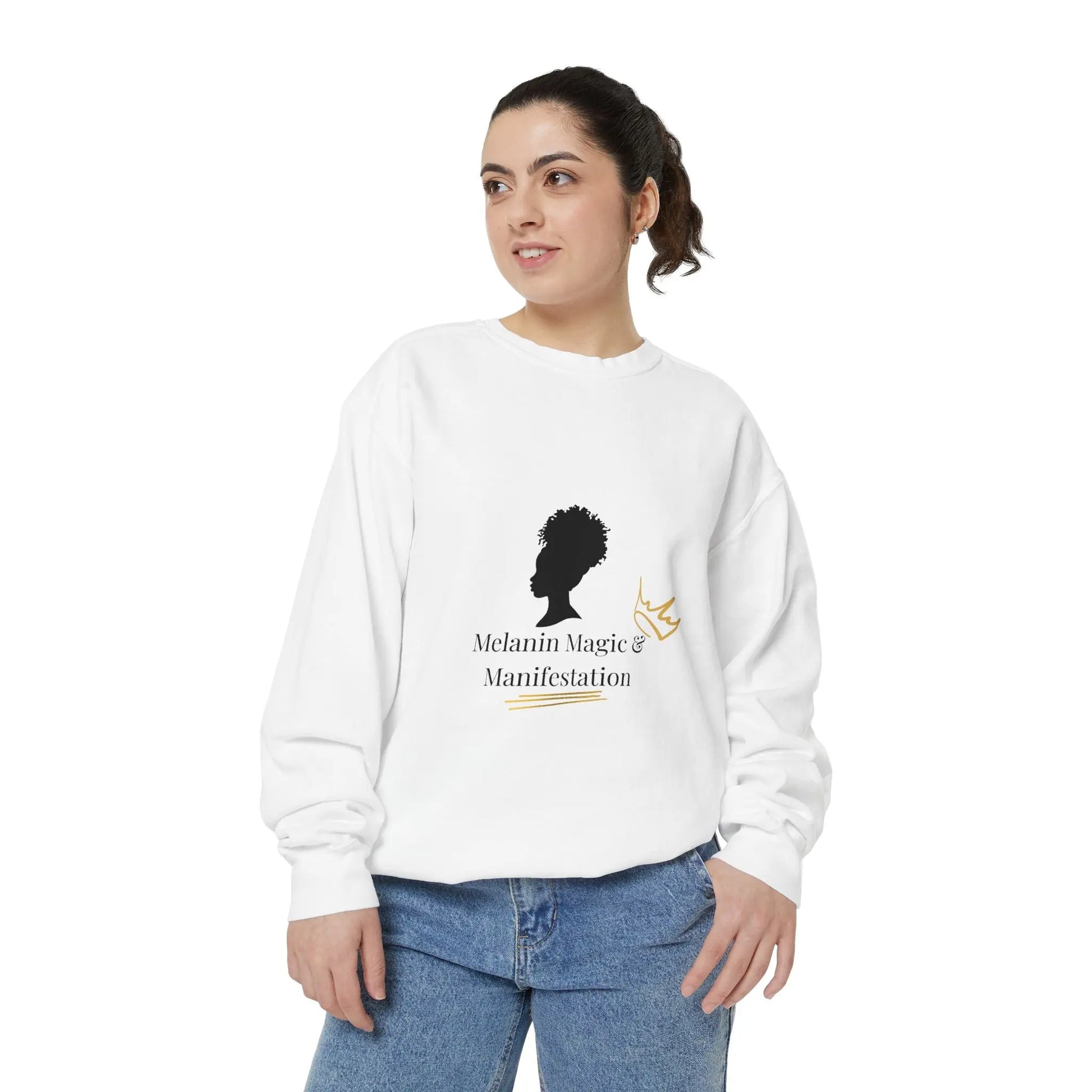 Melanin Magic & Manifestation Crewneck Sweatshirt ✨ Printify